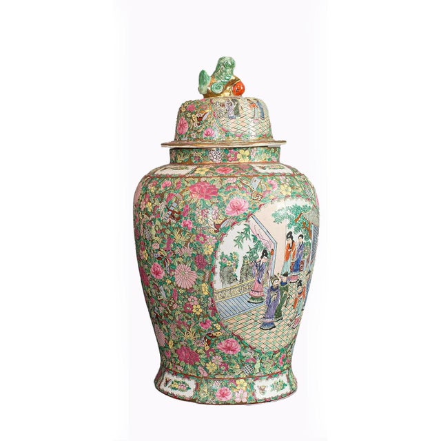 Large Art Deco Oriental Ceramic Baluster Vase, 1940s For Sale - Image 15 of 15