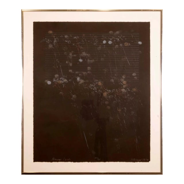 Douglas Warfield Warner Homage/L.V.B. Signed Contemporary Lithograph on Paper For Sale