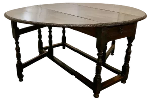 Large 18th Century Oak Gate Leg Dining Table, 1760s