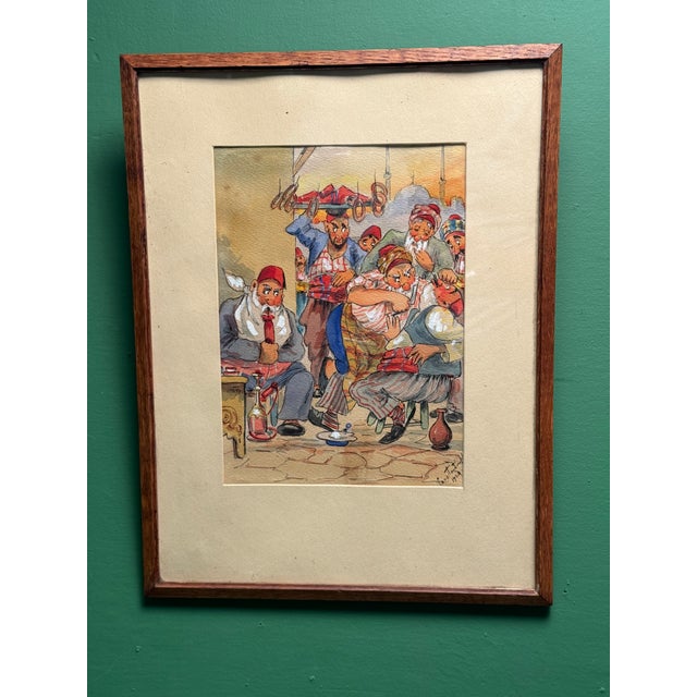 After Karelin Mitrich, Figurative Composition, 1920s, Watercolor For Sale - Image 6 of 8