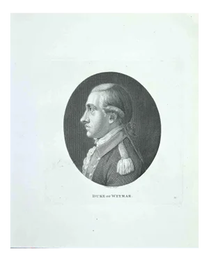 Thomas Holloway, Portrait of Duke of Weymar, Etching, 1810