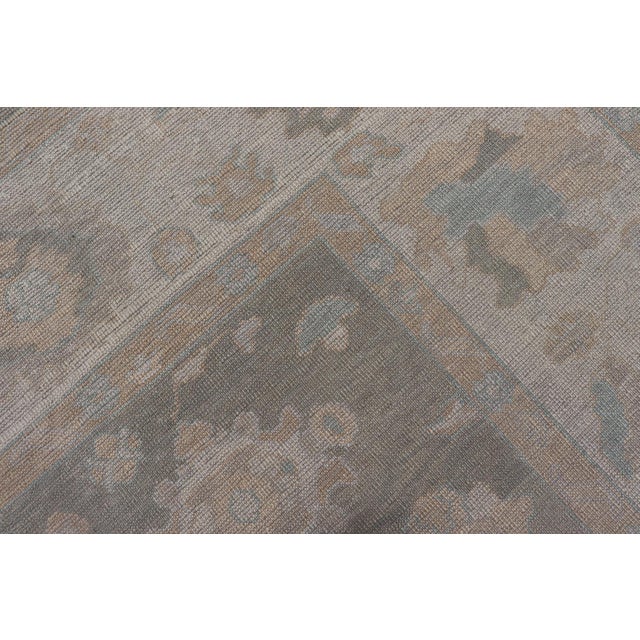 Large Turkish Oushak in Moss Green by Keivan Woven Arts 10'10 X 15'5 For Sale - Image 17 of 17