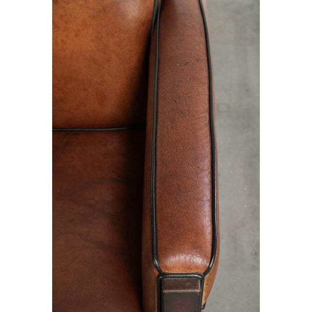 Vintage Art Deco Sheepskin Armchair For Sale - Image 8 of 13