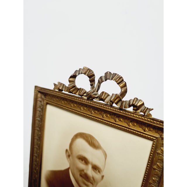 Metal Antique Rococo Frame in Bronze, France, 1890s For Sale - Image 7 of 14