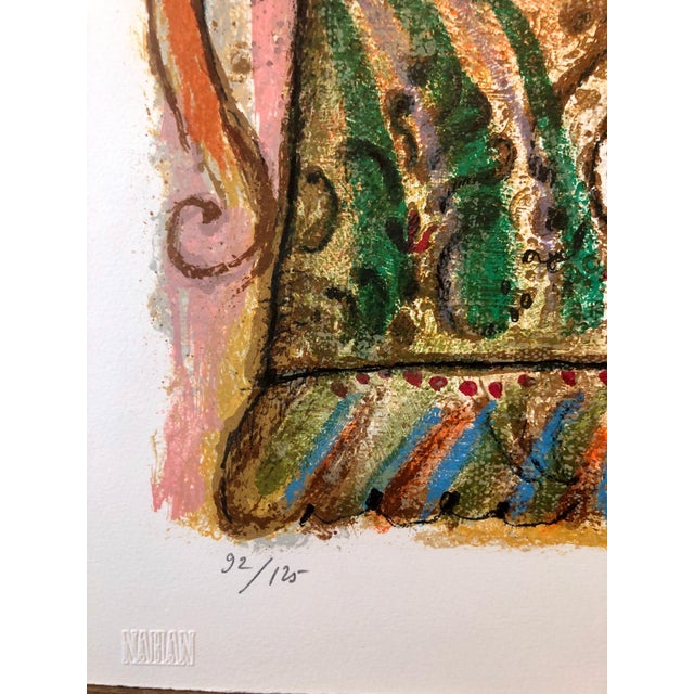 Modern Théo Tobiasse, Large French Judaica Lithograph Carborundum Etching Jewish Hebrew Embossing For Sale - Image 3 of 7