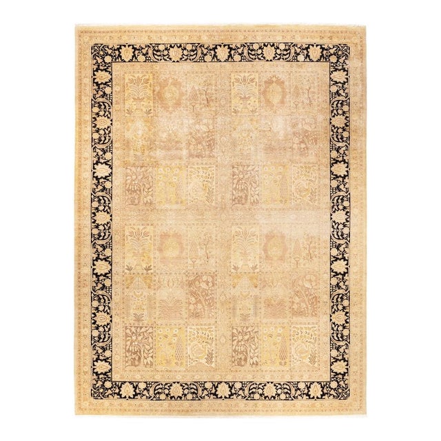 Ivory Mogul, One-of-a-Kind Hand-Knotted Area Rug in Ivory, 10' 3" x 13' 10" For Sale - Image 8 of 8