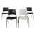 Vintage Mid Century Modern Aluminum Steelcase Stacking Chairs Model #1278 1 White 3 Black Set of 4 For Sale