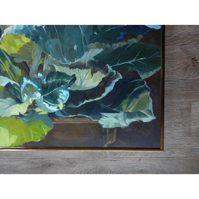 Late 20th Century Yellow Floral Botanical Painting For Sale - Image 4 of 7