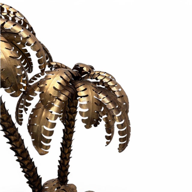 Postmodern Triple Palm Tree Floor Lamp from Maison Jansen For Sale - Image 3 of 8