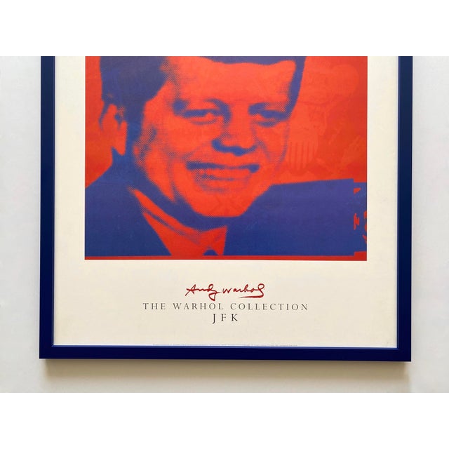 Mid-Century Modern Andy Warhol Foundation Vintage Offset Lithograph Print Framed JFK Pop Art Poster " Flash-November 22, 1963 From the Flash Portfolio " 1968 For Sale - Image 3 of 18