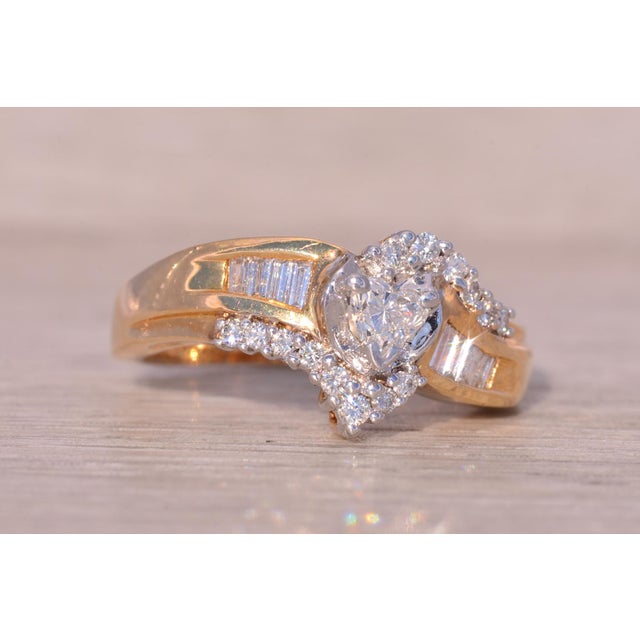 The Halifax: Vintage Heart Shaped Natural Diamond Engagement Ring For Sale In Philadelphia - Image 6 of 10