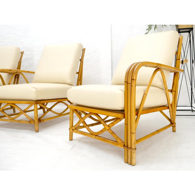 Ficks Reed Mid Century 3 Pieces Rattan Bamboo Sofa Chairs Set c1960s MINT For Sale - Image 17 of 18