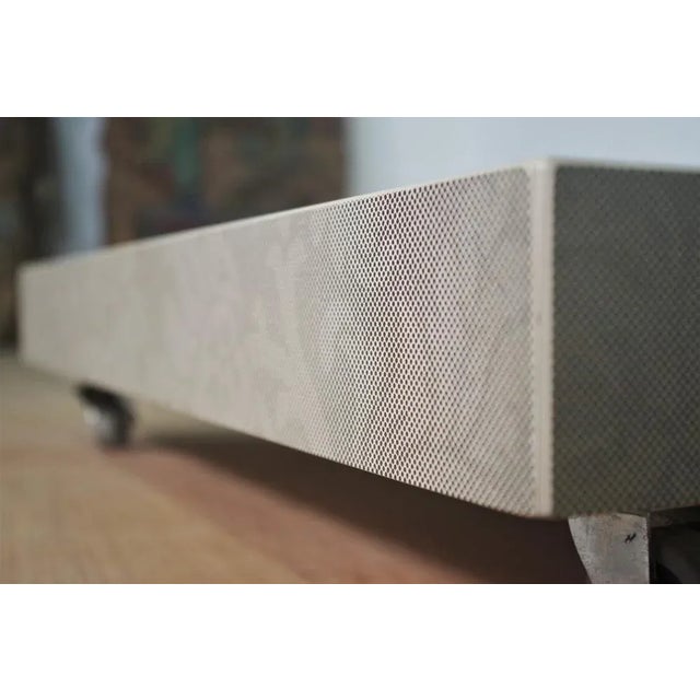 Beige Ceramic Glass Low Coffee Table, 2000 For Sale - Image 8 of 10