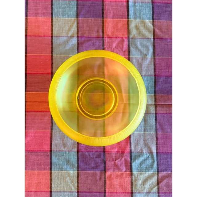 1920s Antique Fenton Stretch Glass Centerpiece Bowl in Topaz For Sale - Image 10 of 10