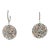 White Diamond Dangle Earrings in 14K 2 Tone Gold - A Pair For Sale