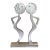 Postmodern Fred Garbotz "The Kiss" Brushed Aluminum Figural Sculpture – Rockledge Design Studios For Sale
