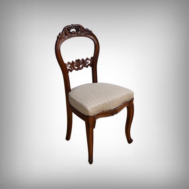 Napoleon III Mahogany Chairs, Late 19th Century, Set of 4, in Restored conditions. Designed before 1890