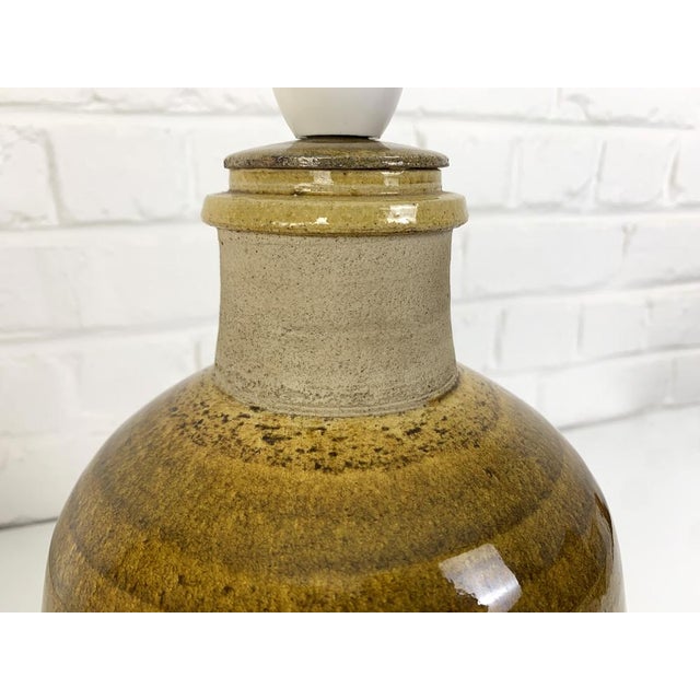 Large Ceramic Stoneware Table Lamp by Nils Kähler for Hak, Denmark, 1960s For Sale - Image 10 of 17