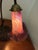 Metal 1980s Tulip Shaped Glass Lamp With Lilypad Metal Base For Sale - Image 7 of 7