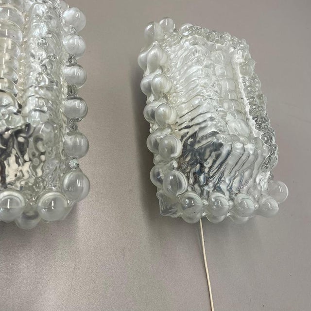 Bubble Glass Wall Sconces in the style of Helena Tynell, Germany, 1970s, Set of 2 For Sale - Image 8 of 18
