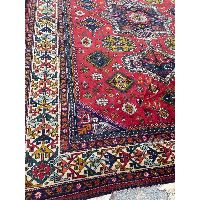 Large Vintage Caucasian Azerbaïdjan Rug For Sale - Image 12 of 18