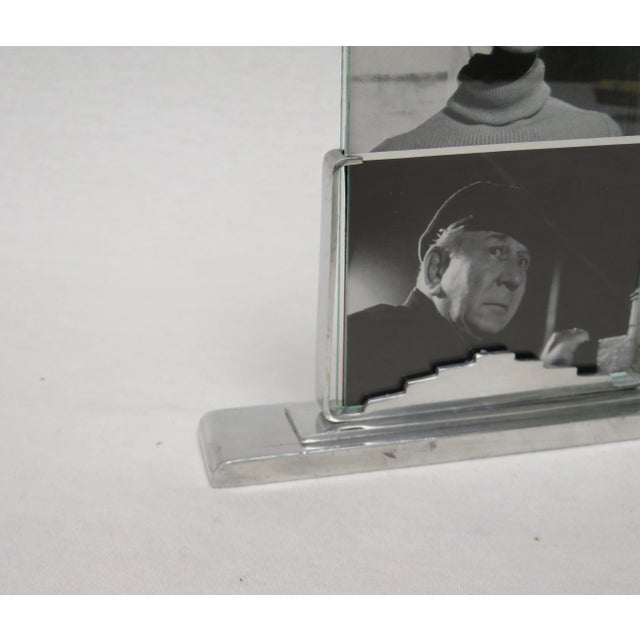 Silver French Art Deco Skyscraper Picture Frame in Polished Aluminum For Sale - Image 8 of 14