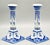 Chinoiserie Dutch Delft Chinoiserie Candle Holders, a Pair For Sale - Image 3 of 8