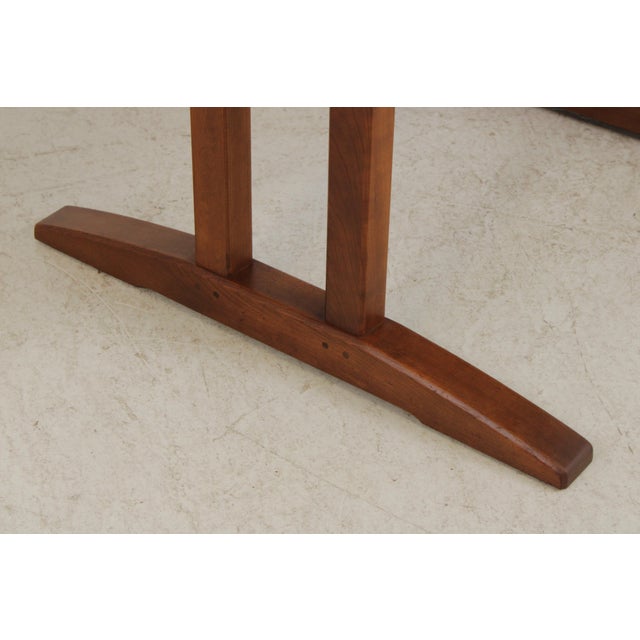 Stickley Cherry Mission Trestle Table For Sale - Image 9 of 18
