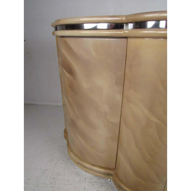 Midcentury Faux Marble Credenza For Sale - Image 4 of 12