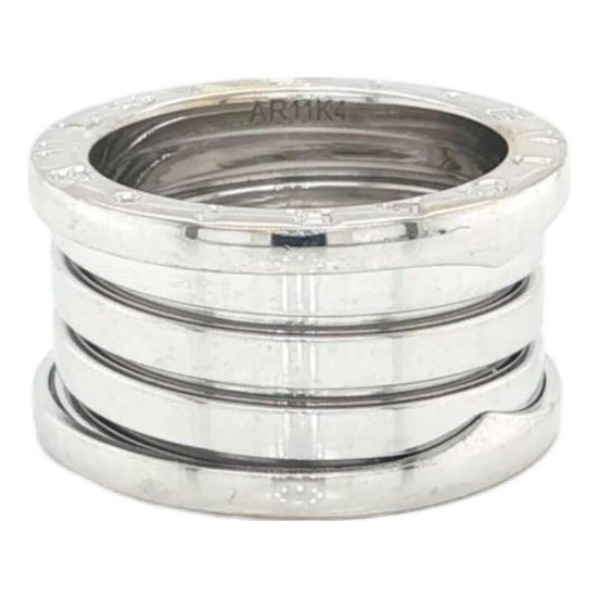 Mid 20th Century Bvlgari B.zero1 Four Band Ring in 18k White Gold w/Cert Size 5 / EU 50 For Sale