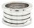 Mid 20th Century Bvlgari B.zero1 Four Band Ring in 18k White Gold w/Cert Size 5 / EU 50 For Sale