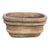 Vintage Large Rustic Wide -Ribbed Oval Terracotta Planter For Sale