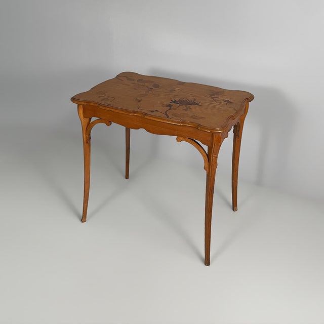 French Wooden Coffee Table in the style of Gallè, 1910s For Sale - Image 14 of 14