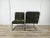 Mid-Century Modern Vintage Chairs in Chromed Metal and Green Fabric by Cazzaro, Design d'autore, 1970, Set of 2 For Sale - Image 3 of 18