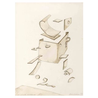 Pablo Echaurren, Absorbing Reading (Una Lettura Assorbente), Mixed Media, 1979 For Sale