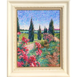 Diane Monet, "Garden of Flowers", Impressionist Landscape Painting For Sale