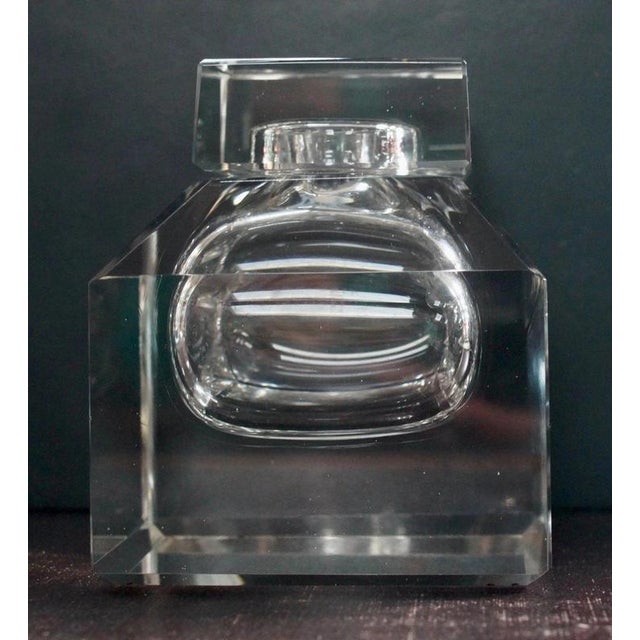 A handsome Victorian dumpy inkwell dating to circa 1880, distinguished by its substantial proportions, heavy crystal...