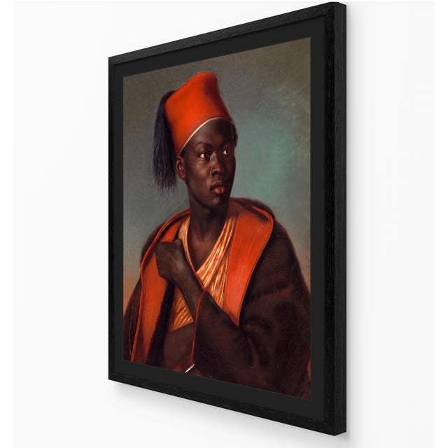 Atelier Aria Lumae Nineteenth Century Orientalist Nubian Guard Ottoman Portrait Fine Art Gallery Board Print 16 X 20 For Sale - Image 13 of 14