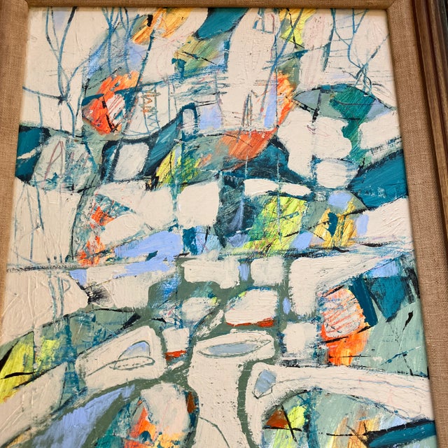 Contemporary Original Stephen Heigh Abstract Painting “Along the ...