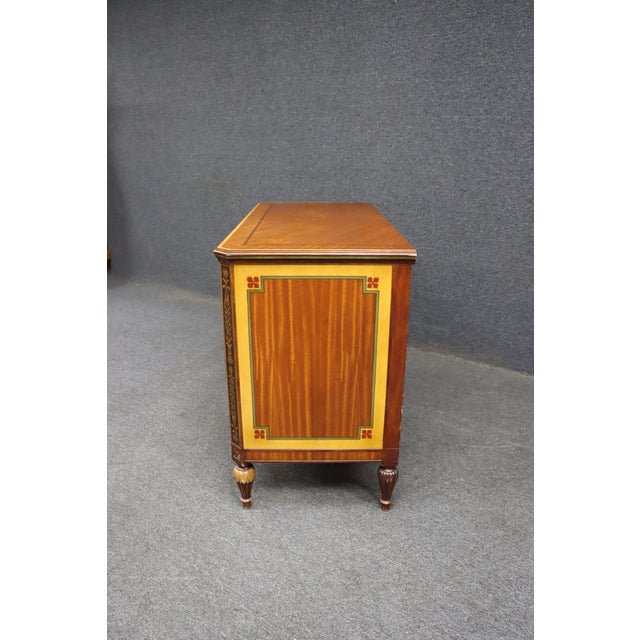 Robert Irwin Satinwood & Paint Decorated Neoclassical Dresser / Chest For Sale - Image 17 of 17