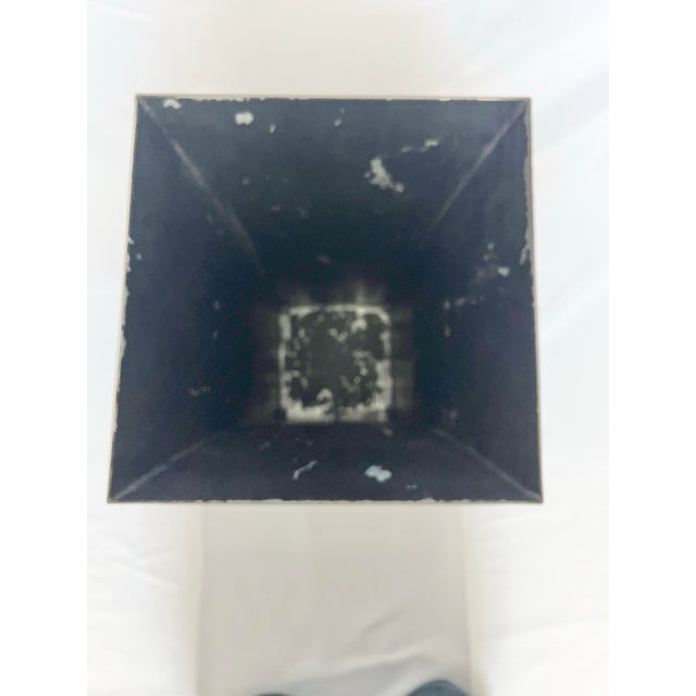 Vintage Chelsea House Hand-Painted Umbrella Stand — Black & Gold Regency Style For Sale - Image 10 of 12