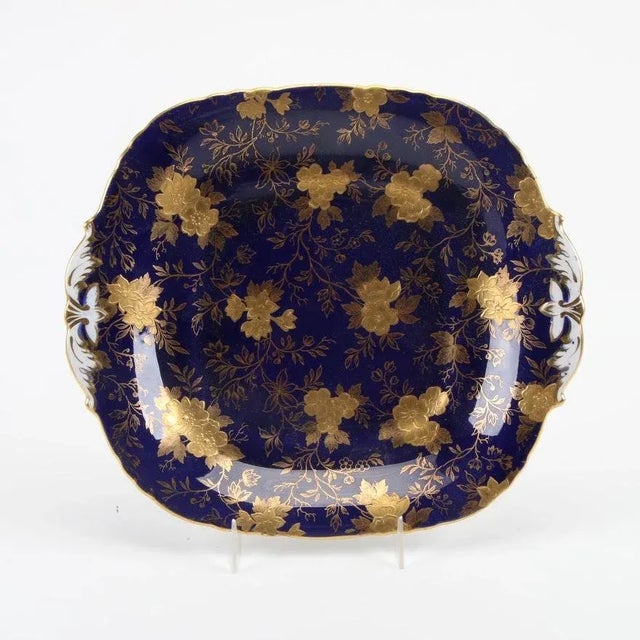 Navy Blue 19th Century English Davenport Cobalt Gilt Tea Set & Dessert Service, 29 Pieces For Sale - Image 8 of 13