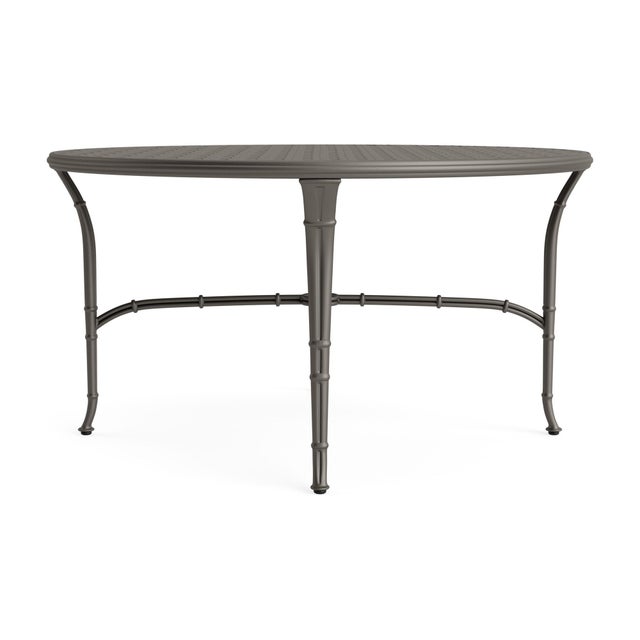 Contemporary Brown Jordan Calcutta 54" Round Cast Top Dining Umbrella Table, Mica frame For Sale - Image 3 of 11