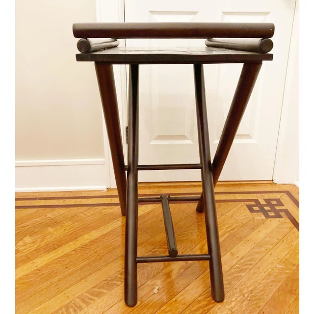Modern Bamboo Tray With Stand For Sale In New York - Image 6 of 10