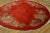 Art Deco Exceptional Red Color With Delicate Floral Design Antique Round Chinese Art Deco Rug For Sale - Image 3 of 7
