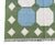 Handmade Woolen Rug, Sky Blue With Cream and Moss Green Border Tile Dhurrie - 10'x14' For Sale - Image 10 of 11
