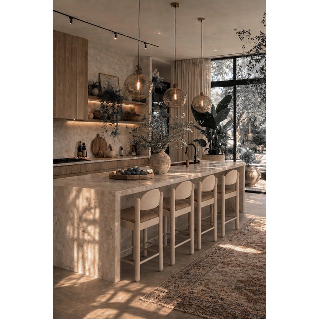 Contemporary Set of 4 Padova Counter Stools by Hank Loewenstein For Sale - Image 3 of 8