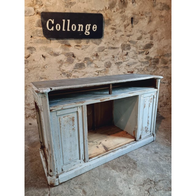 French Shop Counter in Oak and Zinc, 1900s For Sale - Image 11 of 18