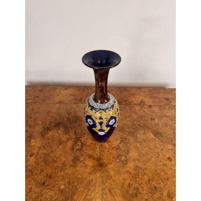 Antique Doulton Lambeth Vases, 1880, Set of 2 For Sale - Image 3 of 7