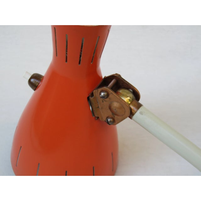 Orange and Beige Copper-Plated Scissor Lamp from Helo Leuchten, 1960s For Sale - Image 9 of 18